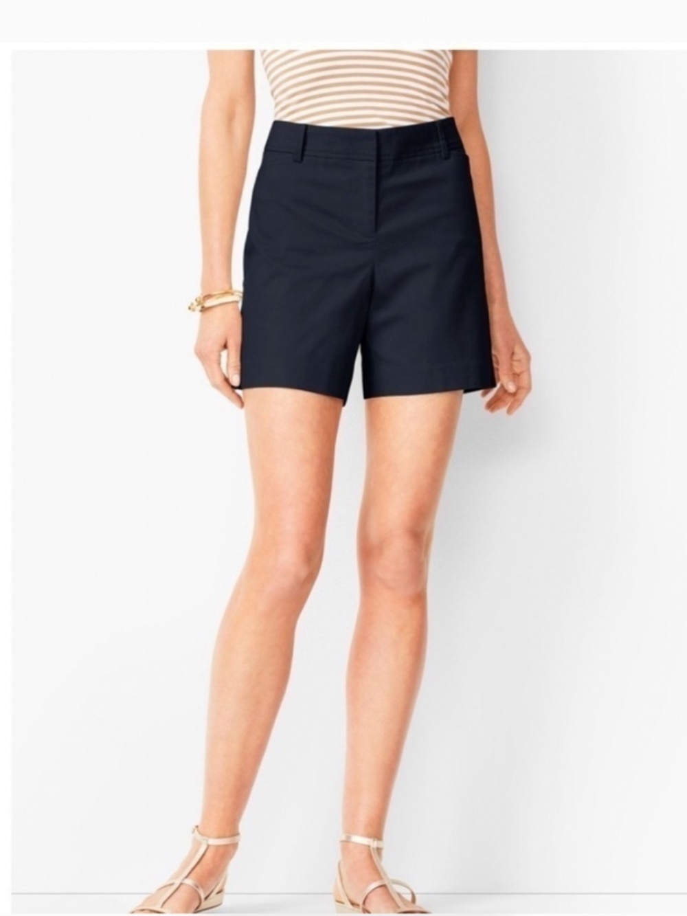 NWT Talbots chino style shorts 5 inch inseam polka dot 10